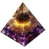 Magische Orgonit-Pyramide, Amethyst-Kristallkugel mit blauem Quarz, natürlicher Kristallstein, Orgon-Energie, Heilung, Reiki, Heim- und Bürodekoration