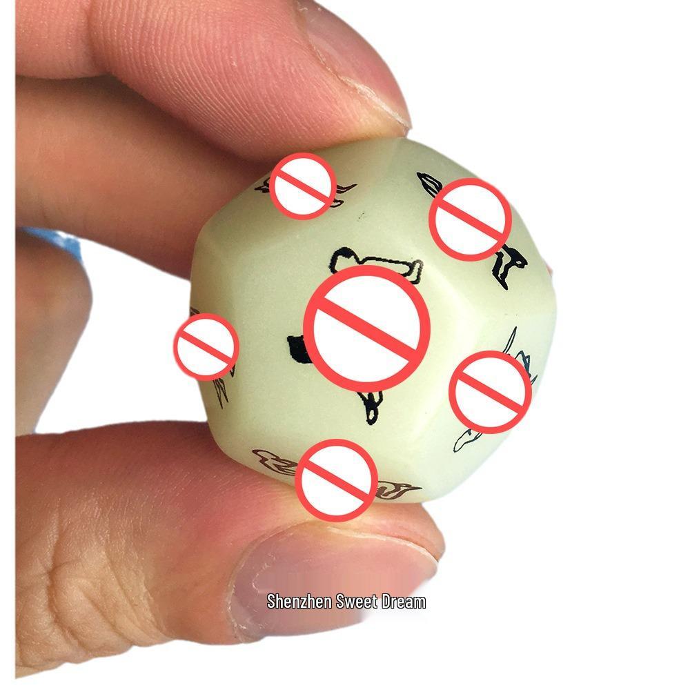 Luminous 12-Sided Position Dice for Couples' Fun Entertainment