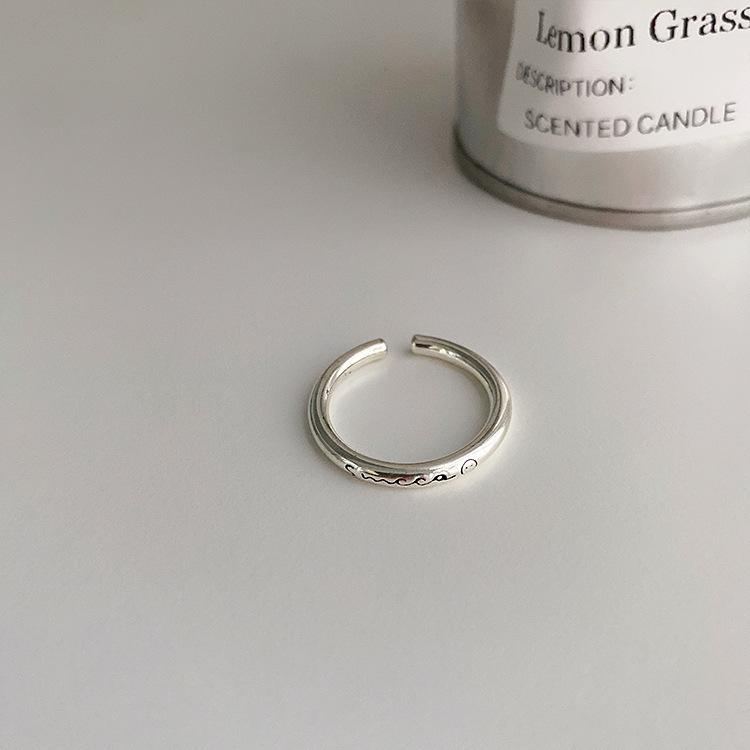 

925 Чистое Стильное Серебряное Геометрическое Открытое Кольцо Современный Минимализм Для Дам J1475 Ring