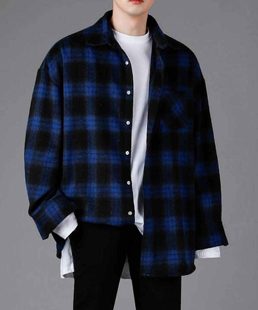 AVANDRESS Unisex Flex Check Shirt Black