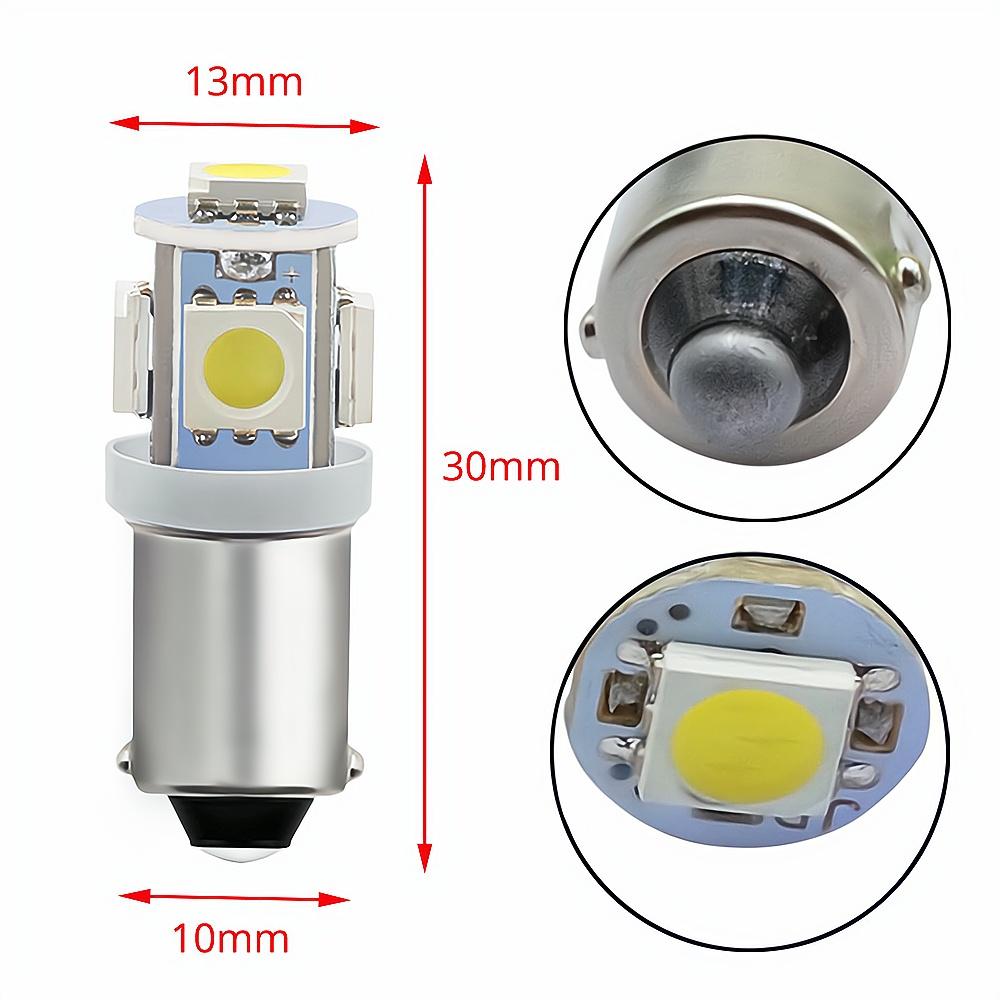 2X CAR Led Festoon Dome Door Lights Ba9s 5Smd 5050 T11 T4W White Red 182 Car Marker Backup Bulb Tail Light Wedge Lamp Waterproof