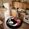 Yin-Yang Fish,Round Area Rug,Carpet Rug for Living Room Bedroom Sofa Playroom Decor,Non-slip Floor Mat