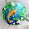 1 PC Automatic Folding Umbrella - Koi fish Pattern, Portable & Foldable Design with 8 Ribs, Christmas Birthday Gifts