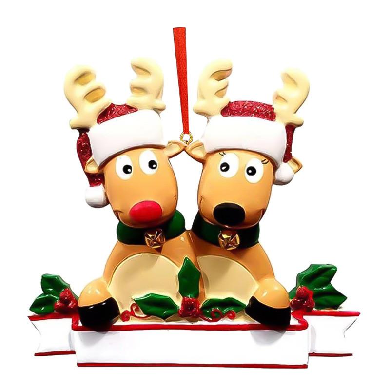 Beautiful Resin Christmas Reindeer Ornaments Set Of Handcrafted Holiday Decor Items