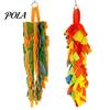 Sugar Glider Hanging Bridge 2Pcs Parrot Chewing Toy with Metal Ring, Colorful Felt Strips, Small Animal Pet Interactive Climbing Activity for