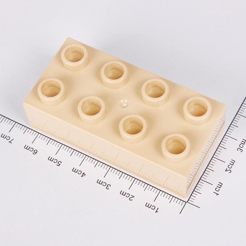 2x4 Dots Big Size Thick Brick 4PCS Colorful Building Block Figuers Compatible Large Plate Accessorie Kid Educational Toys Boys