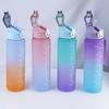 900ml Sports Water Bottle with Time Marker Leak-proof Cup Motivational Portable Water Bottles for Outdoor Sport Fitness BPA Free