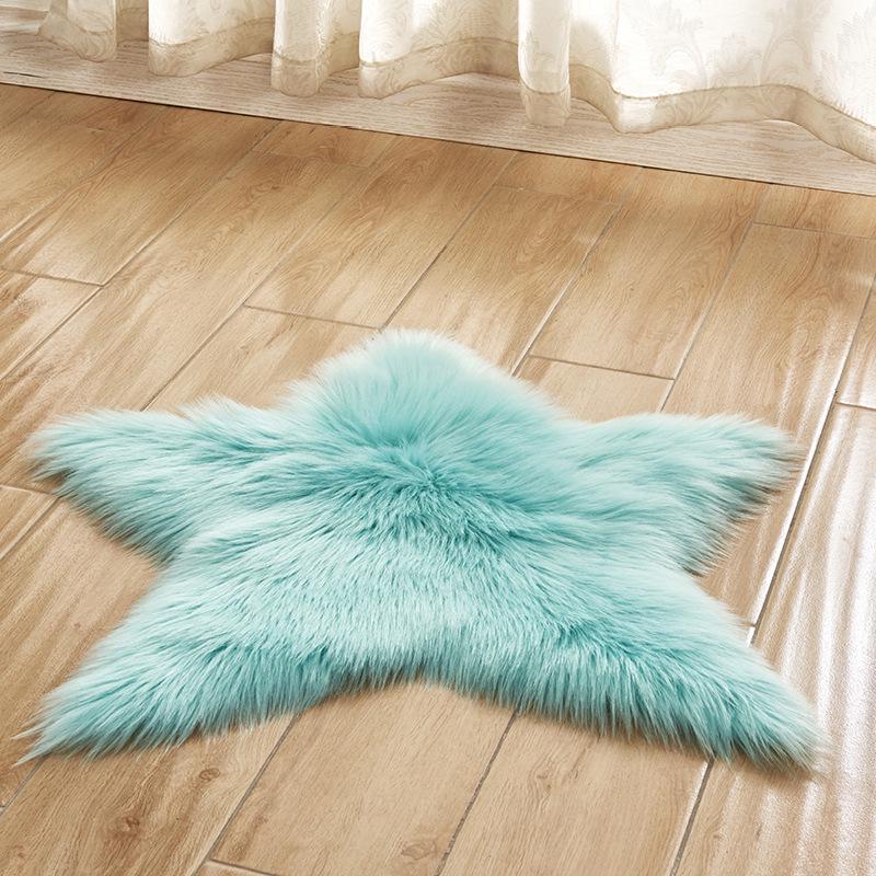 Machine Washable Modern Faux Fur Rug - Dirt-Resistant Living Room/Bedroom Mat