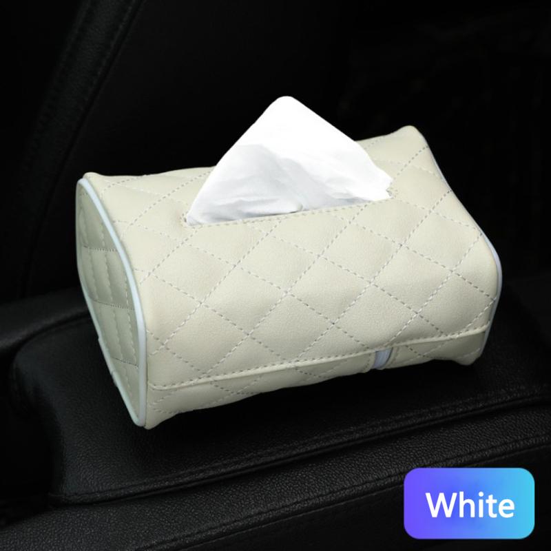 PU Leather Tissue Box Napkin Holder Auto Paper Cover Organizer Towel Holder for Bathroom Car Room Car-styling