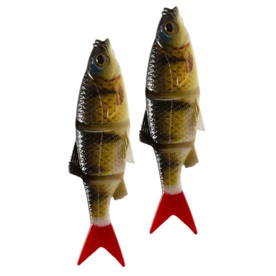 

2 шт., 9,5 см/9,5 г, многошарнирная рыболовная приманка, 3 секции, приманка для плавания, реалистичные 3D глаза, искусственная приманка из ПВХ, пресноводные аксессуары для морской рыбалки A