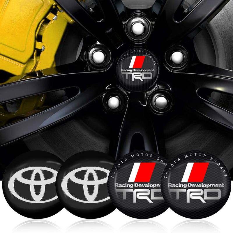 Car Wheel Center Hub Cap 56mm Emblem Decal Wheel Sticker For Toyota C-hr Prado Rav4 Yaris Hilux Prius Avensis Corolla Camry
