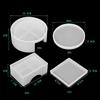 5Pcs Resin Coaster Molds Soft Silicone Smoothing Easy Release Coaster Silicone Molds for Crafting DIY