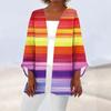 Women's Carnival Print Long Sleeve Knit Cardigan Button Jacket