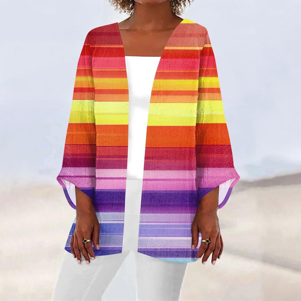 Women's Carnival Print Long Sleeve Knit Cardigan Button Jacket