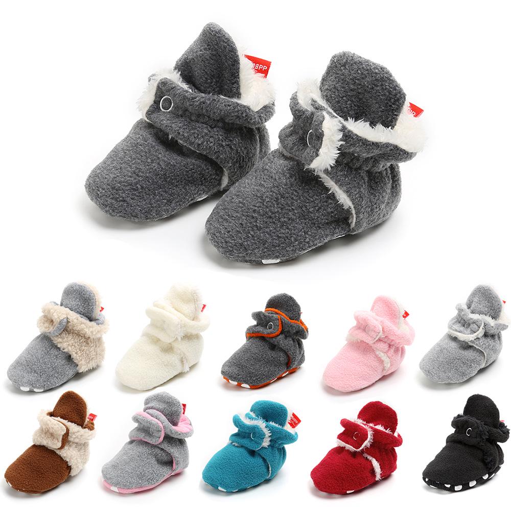 Baby Cotton High-Top Shoes: Soft Sole for Walking, Ideal for 0-1 Year Olds, Autumn/Winter.