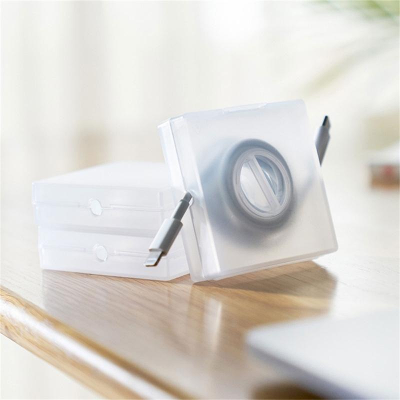 5 Pieces Portable Cable Organizers Box Retractable Cord Management Winder Case Phone Holder for Office Home or Travel