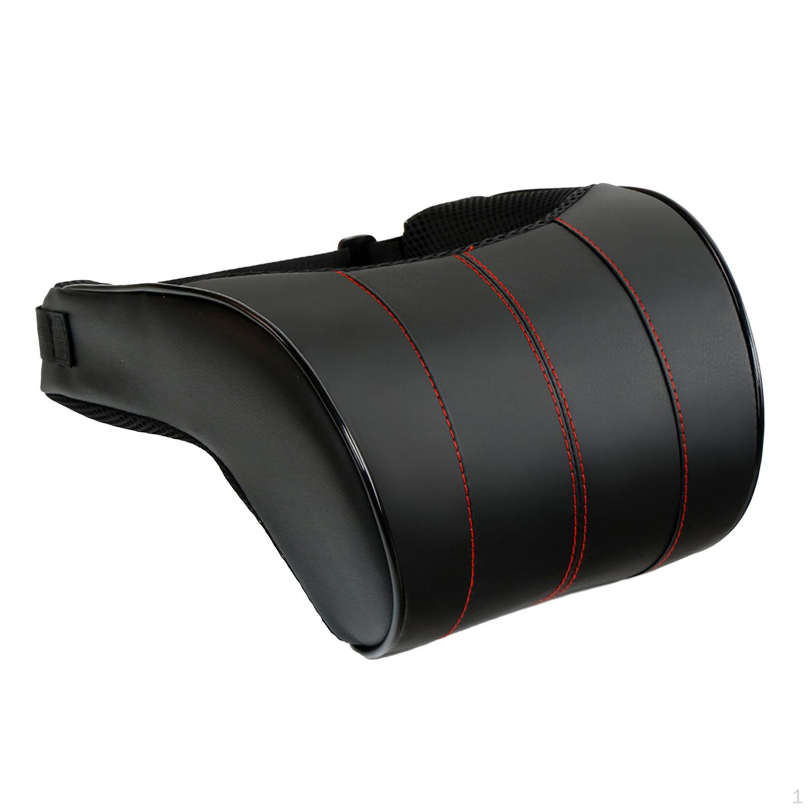 

Подушка для шеи на автомобильное сиденье, подголовник, удобная, портативная, дорожная поддержка, дышащая Black Red