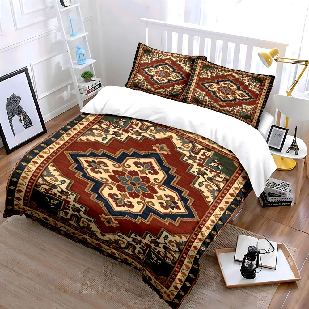Geometric Floral Medallion Design. Bedding Sets Duvet Cover Sets Duvet Covers Pillowcases(1 * Duvet Cover 2 * Pillowcases Without Duvet Insert)