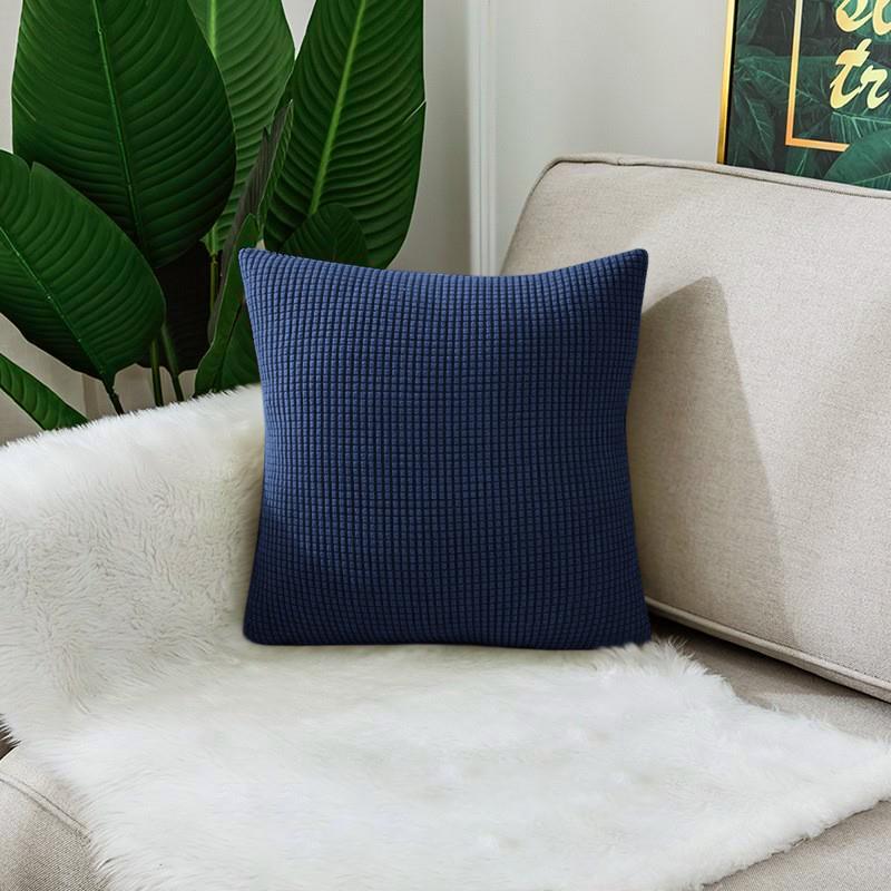 Waterproof Solid Color Jacquard Pillow Cover for Sofa Office Waist Cushion Cover Home Decorative Pillowcase Decoration 45x45