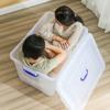 TeBaoli Large Capacity Transparent Plastic Storage Bin with Wheels