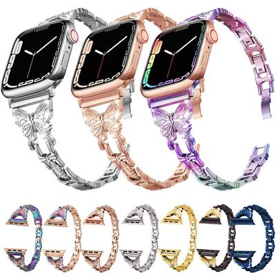 Diamond Metal Strap for Apple Watch Ultra 49mm Band Correa 38/40mm 42mm 44mm Iwatch Serie 8 7 6 SE 5 4 41mm 45mm Bracelet Woman