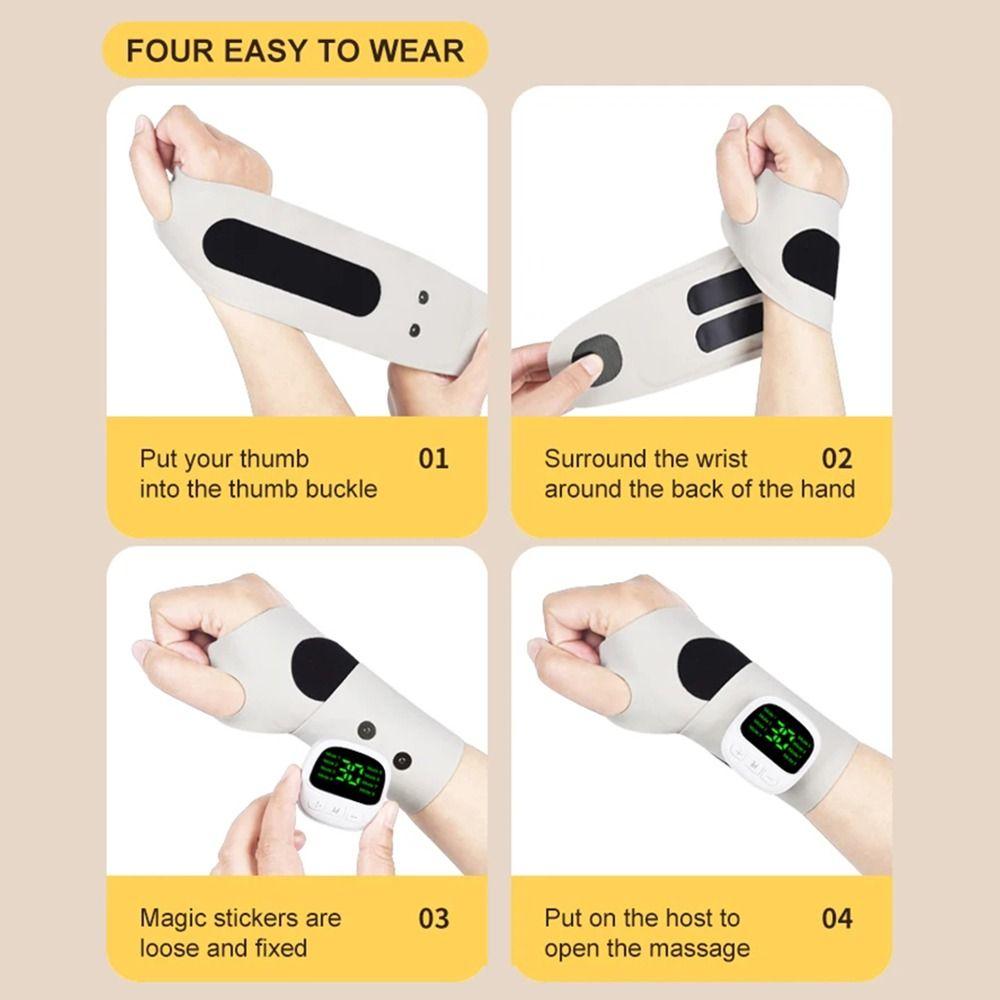 Cordless Hand Massager 8 Mode Electric Massage Tool Hand Massage Instrument  Wrist Sprain