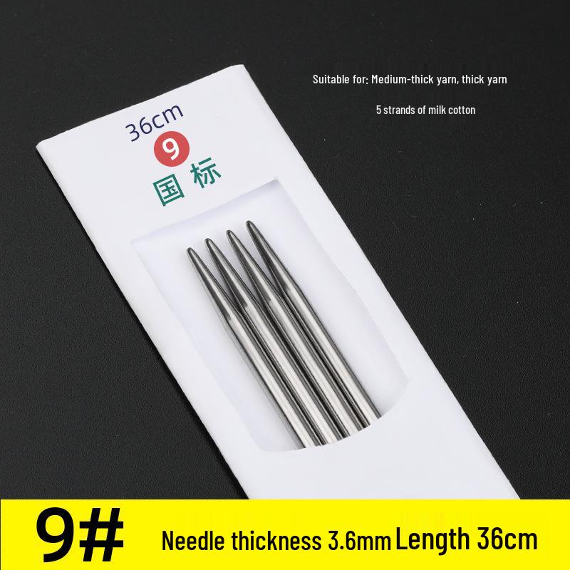 Three Swallow Stainless Steel Knitting Needles Set for Handmade Scarves and Sweaters