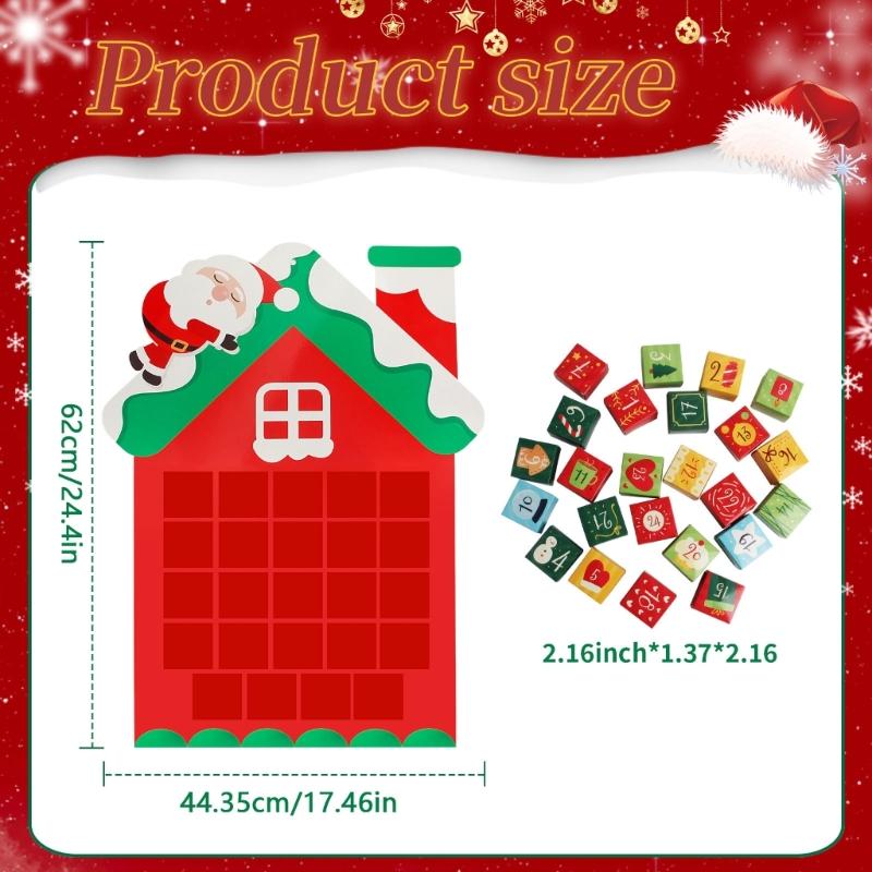 Festive Paper Snowman Advent Calendars With 24 Surprise Door Christmas Countdowns Hanging Decoration Kids Friendly Decors