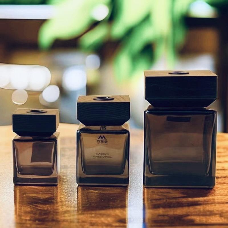 50ml Frosted Square Aroma Diffuser Glass Bottle for Home or Car Decoration