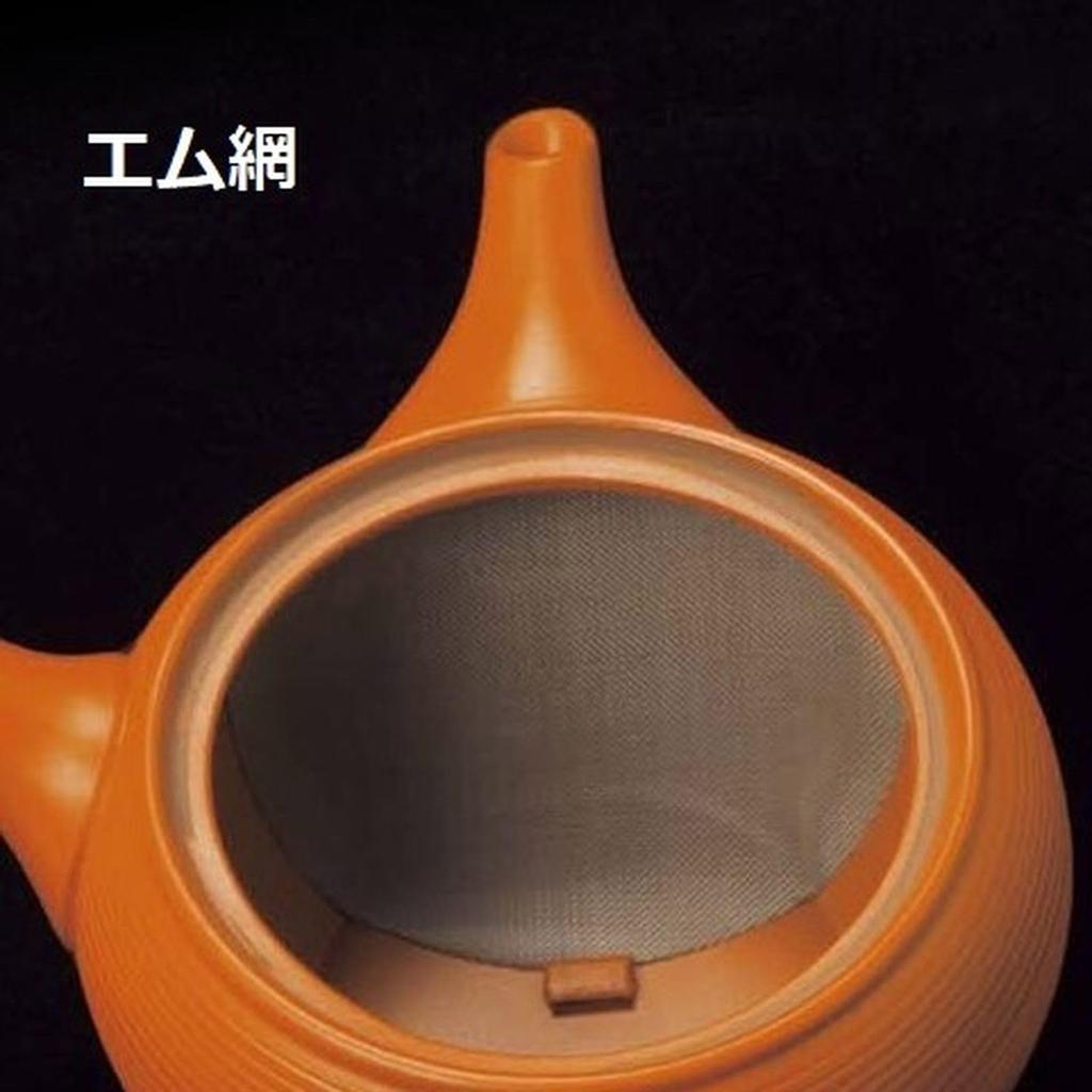 Tokoname Ware Teapot without for Selection with Mesh Made in J-kitchens Lid, Deep-Steamed Tea, M, Strainer, 430cc, Ceramic, Japan, JK-SEL407840
