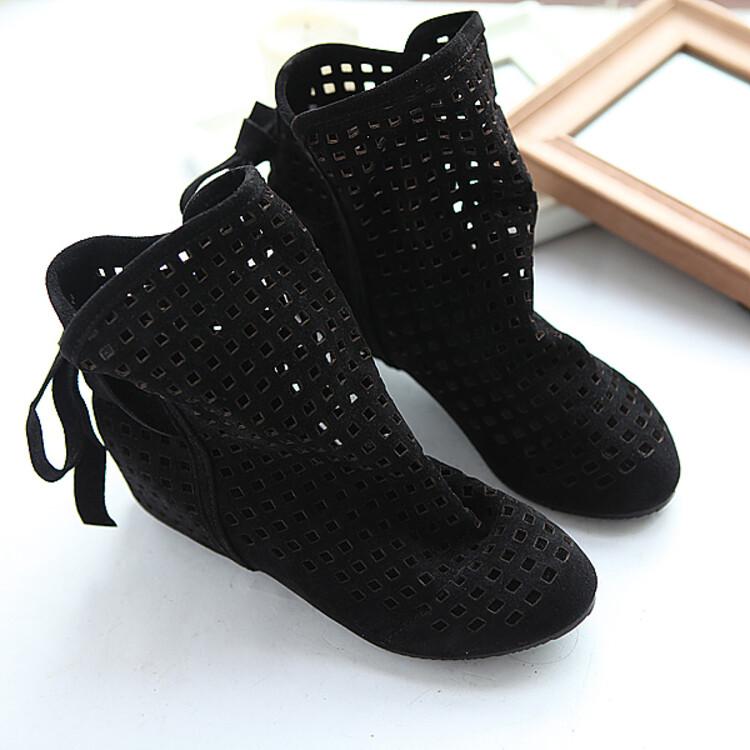 Summer Boots Bootie 2025 with The New Shoes Lace Openwork Crochet Boots Plus Size 43 Hollow Fashion Women Boots