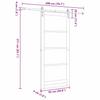 ORKDAL Sliding Door White 93 x 211 cm Solid Pine Wood and Glass