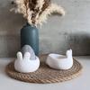 Easters Bunnies Candle Cup Silicone Mold Rabbit Shape Eggs Holder Storage Bowl Mould for DIY Crafts Party Decors Making