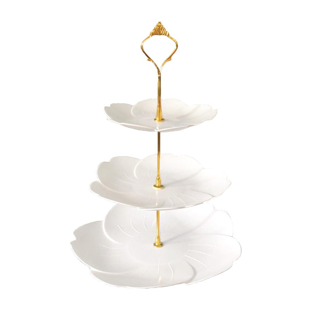 3 Tier Cake Stand Afternoon Tea Wedding Plates Party Tableware Xmas Brithday Cakes, Desserts, Cookies, Fruit Tray