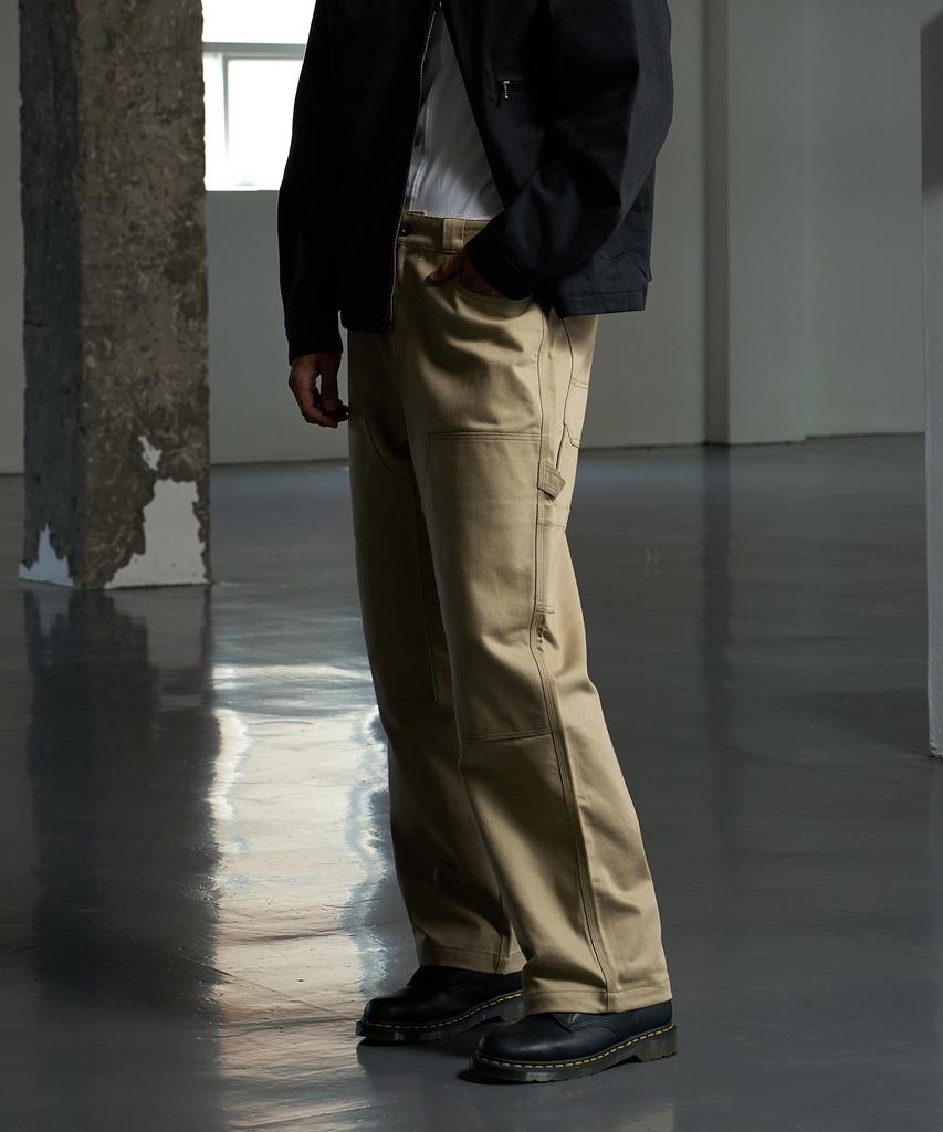 DICKIES Double Knee Carpenter Twill Work Pants Khaki