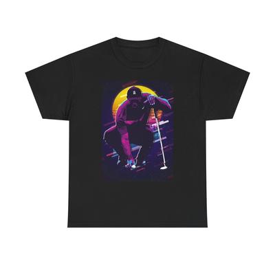 Tiger Woods Graphic T Shirt Retro Golfing Neon Unisex Heavy Cotton Tee Unisex T-Shirt