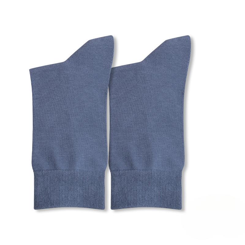 Cotton Socks Men's Antibacterial Cotton Four Seasons Mid-calf Cotton Socks Sweat Absorbent Breathable Black Spring and Summer Business Long Long Socks