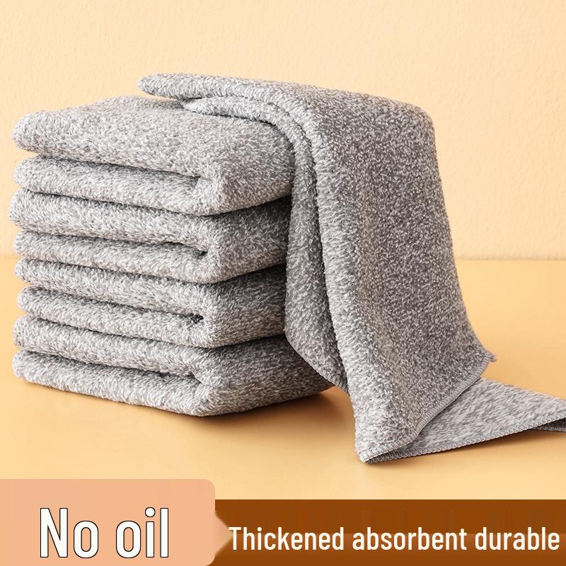 Bamboo Charcoal Fiber Lint-Free Dishwashing Cloth - Absorbent Kitchen & Housework Towel