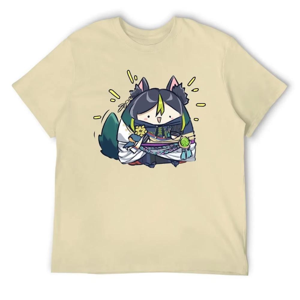 Happy Chonky Tighnari For Sale T-shirts Classic T-shirt Round Neck Sport Humor Graphic Travel Eur Size