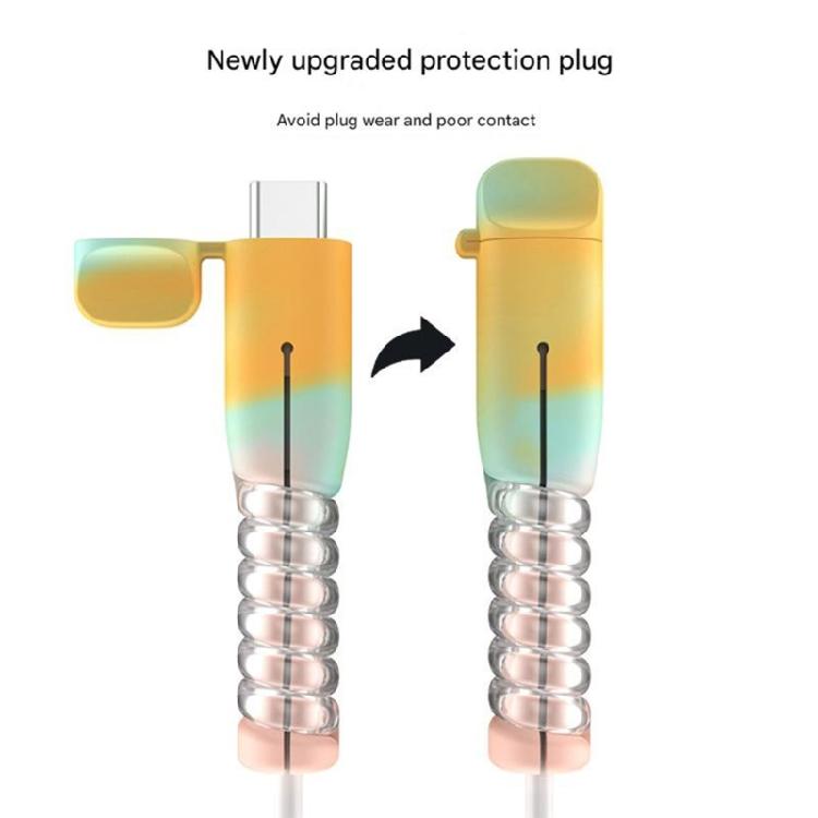 Silicone USB Type C Charging Cable Protectors AntiBend And Tangles Protections Prevents Fraying