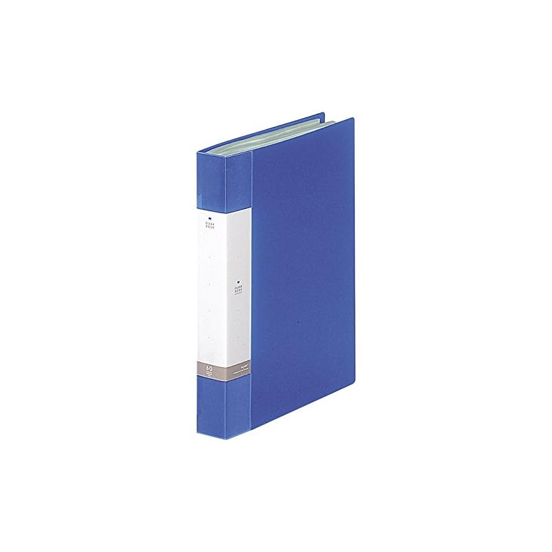 LIHIT LAB File Clear Book A4 60 Pockets Blue G3203-8