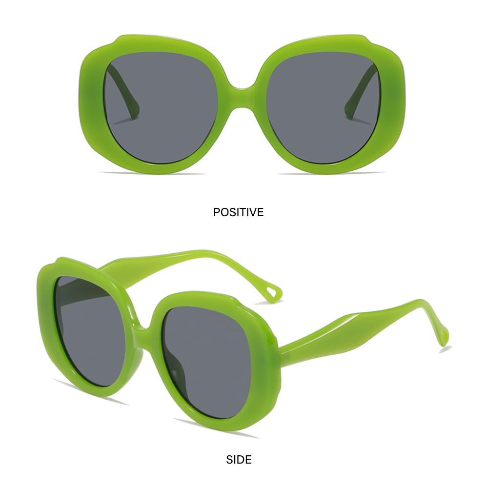 Vintage Hot Pink Glasses Round Frame Women's Sunglasses Sun Glasses Shades