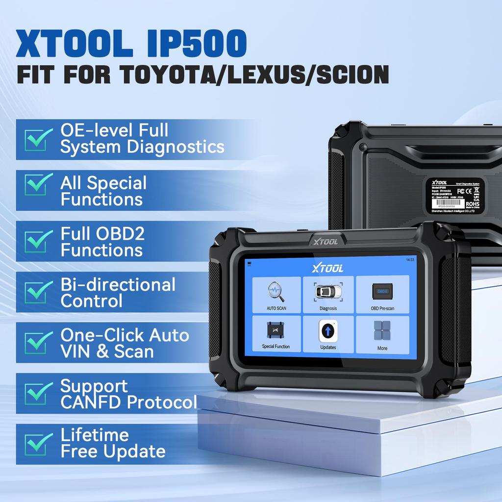 XTOOL IP500-TLS for Toyota, Lexus, Scion - Lifetime Free Updates