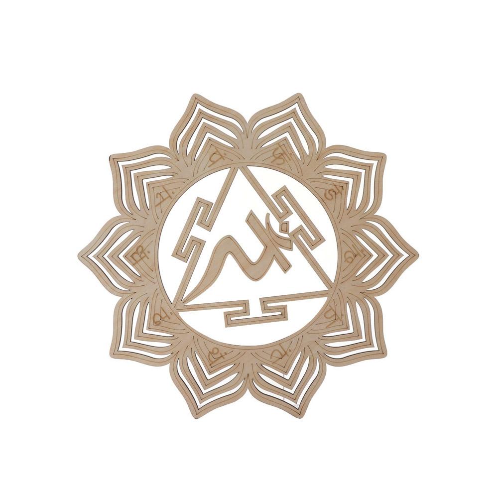 Wooden Wall Art Home Decor Flower Of Life Energy Mat Decorative Boards Crafts Slice Wood Base Coasters Sacred Geometry Ornament