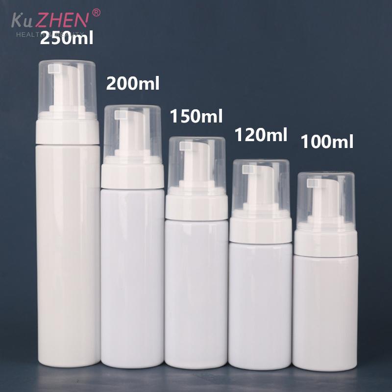 Botella dispensadora de bomba de espuma para loción de 100/120/150/200/250 ml Vacía Rellenable Para Jabón de Manos Champú Limpiador Envase Portátil Viaje