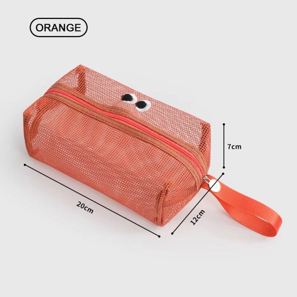 Large Capacity Cute Zipper Pouch Portable Cartoon Toiletries Organizer  Swimming