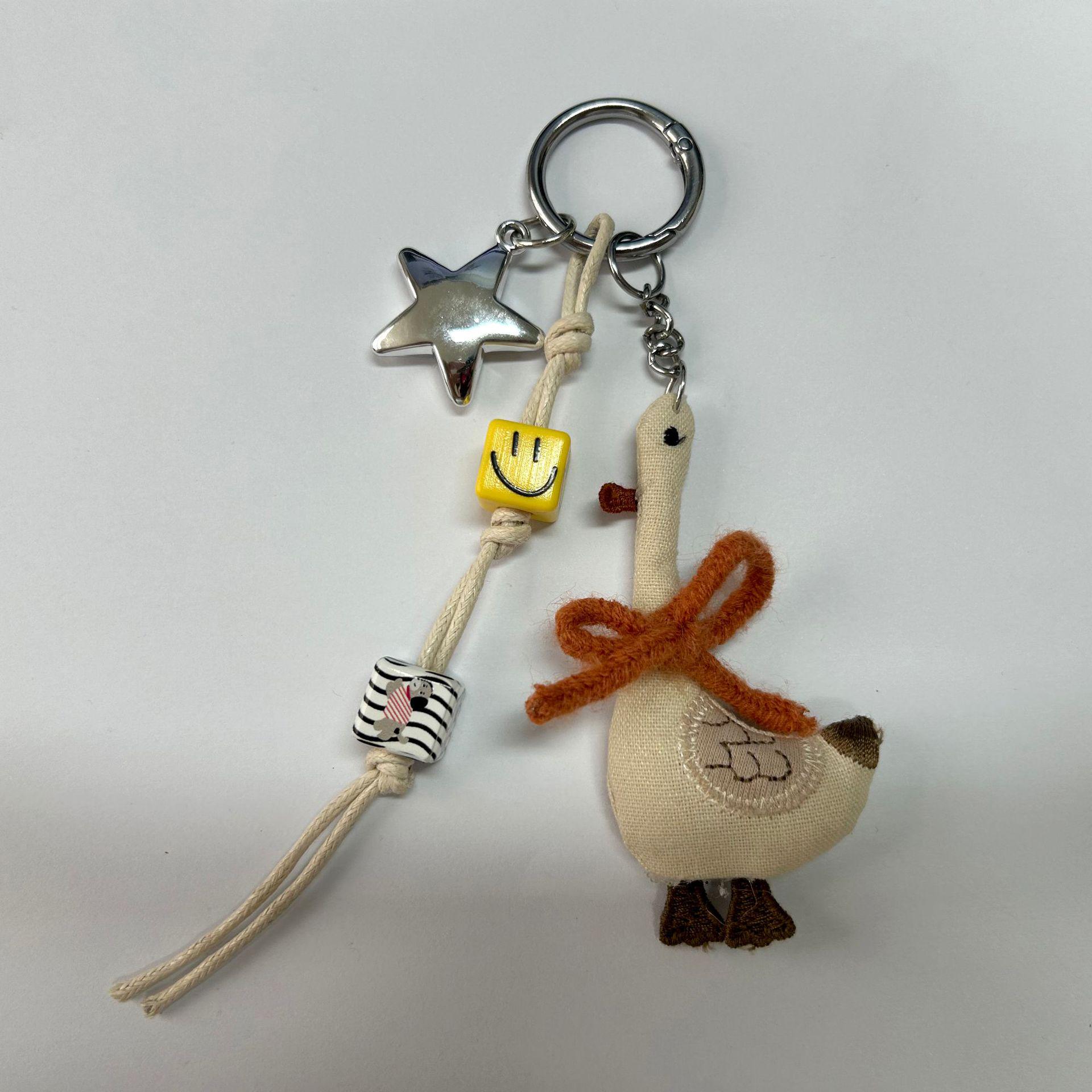 Korean Cute Duck Keychain Cartoon Doll Pendant for Bags