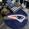 New England Patriots2 Round Area Rug,Carpet Rug for Living Room Bedroom Sofa Playroom Decor,Non-slip Floor Mat