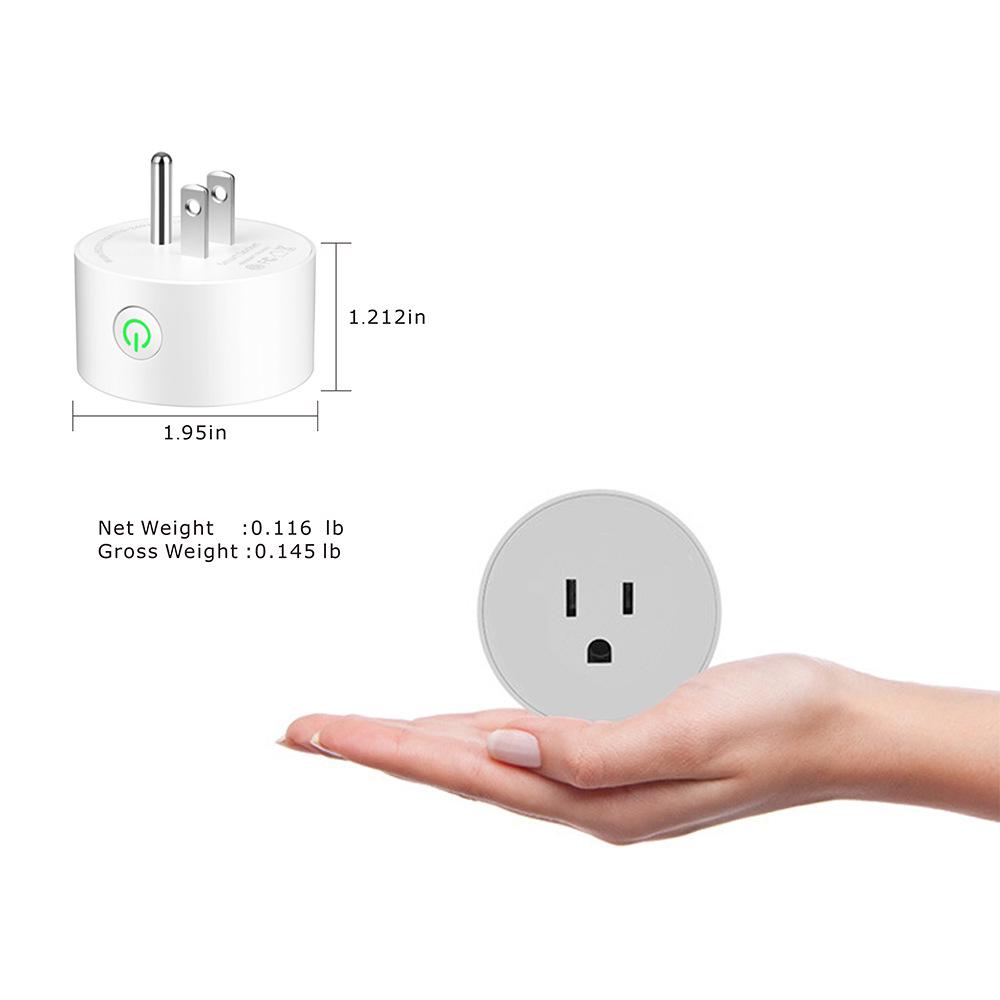 Smart WiFi Plug (US) with Alexa, Google & Tmall Voice Control – App Remote, Timing & Sharing Features.