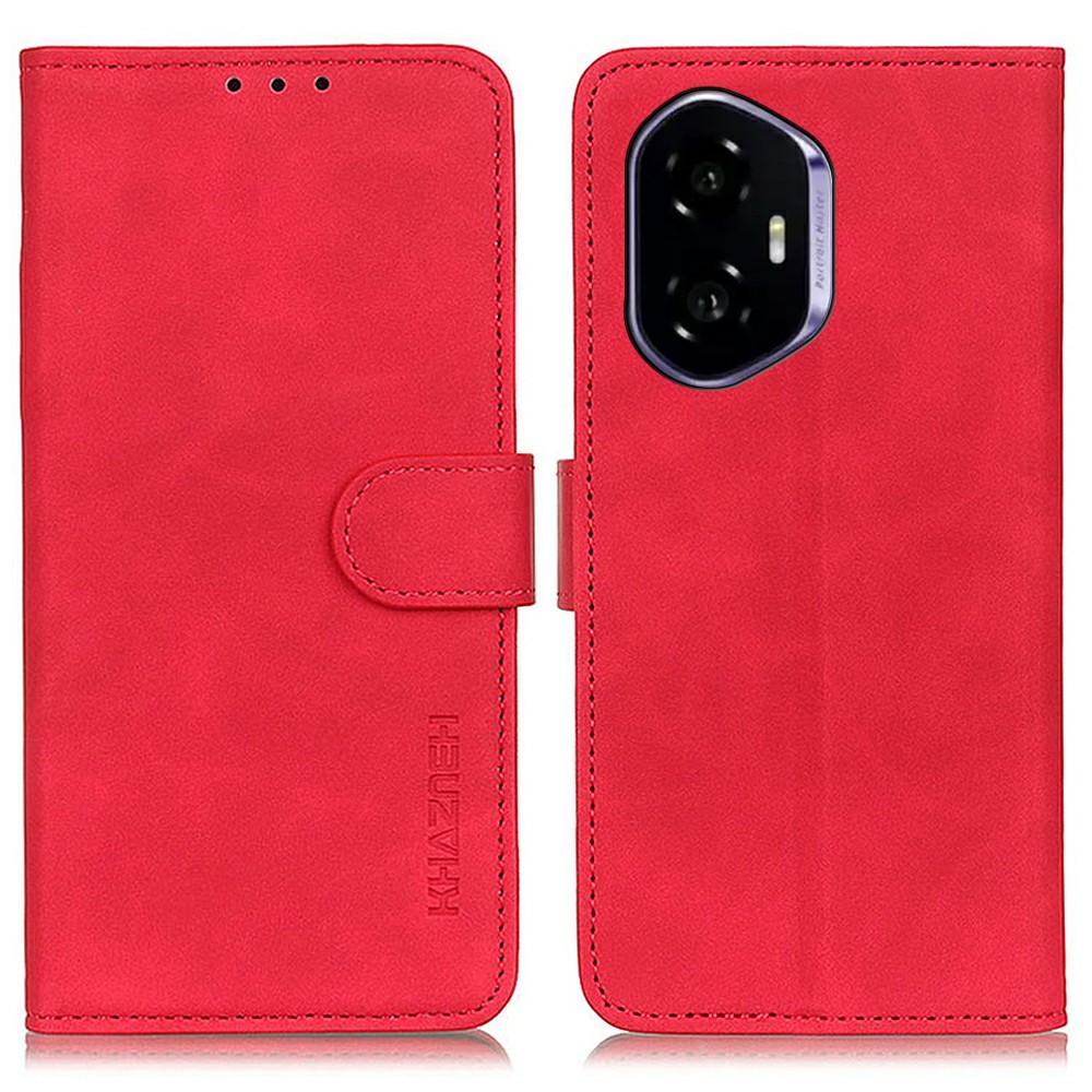 

KHAZNEH For Honor 400 Case PU Leather Retro Texture Phone Cover Red